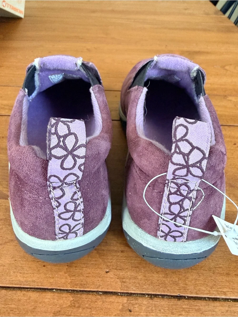 Merrell Kids Purple Suede Slip-On Moccasins